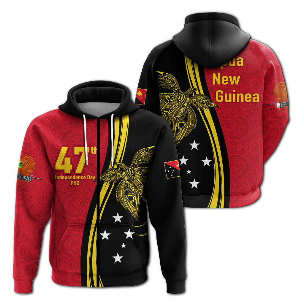 Papua New Guinea Independence Anniversary Polynesian Tribal Hoodie LT12 Zip Hoodie Black - Polynesian Pride