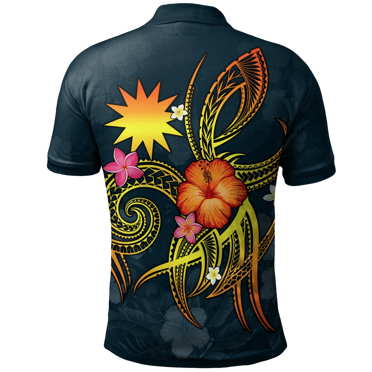 Nauru Polynesian Custom Polo Shirt Legend of Nauru (Blue) - Polynesian Pride