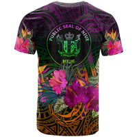 Niue Polynesian Custom T Shirt Summer Hibiscus - Polynesian Pride