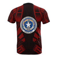 Northern Mariana Islands T Shirt C N M I FLag Polynesian Tattoo Red Style - Polynesian Pride