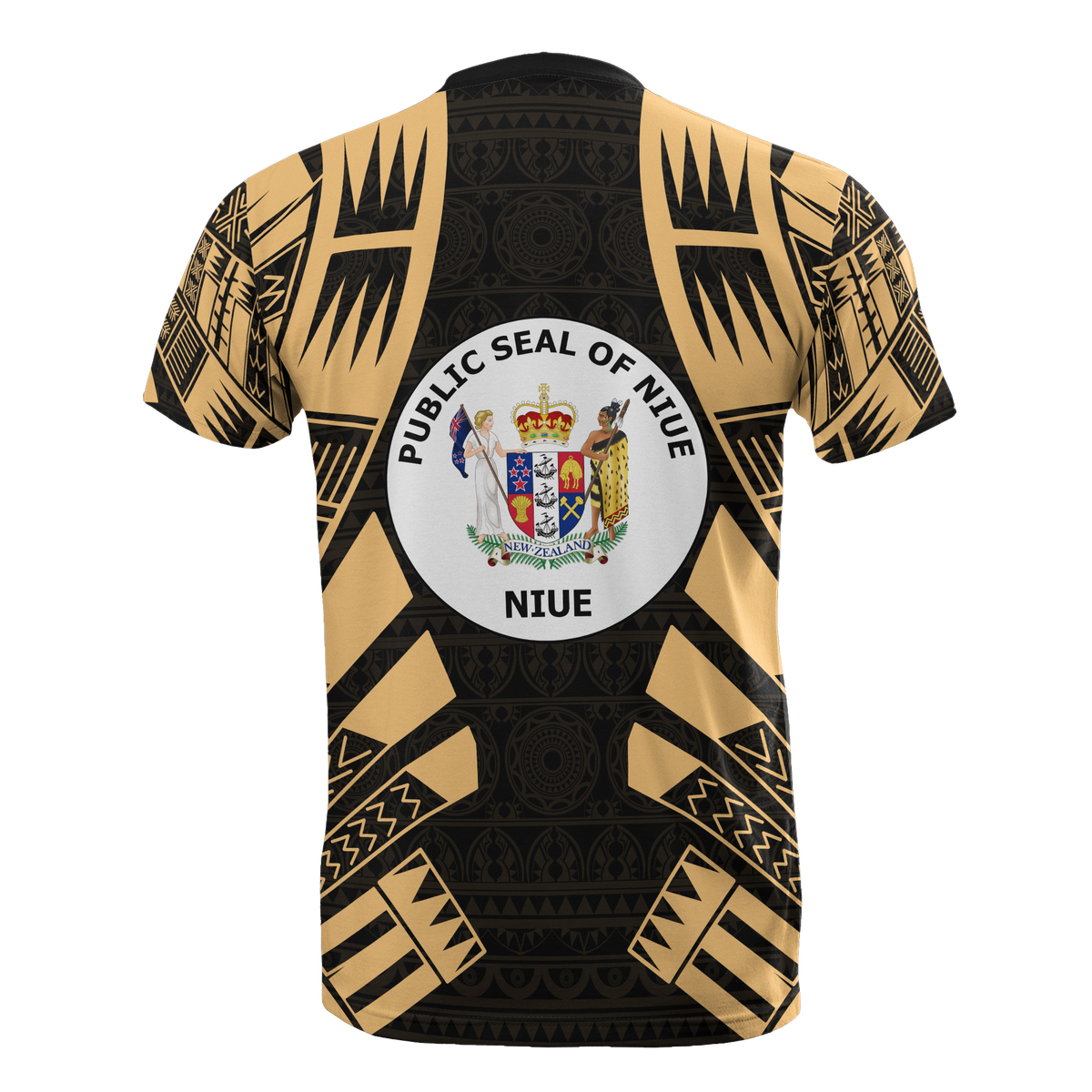Niue T Shirt Niue Seal Polynesian Tattoo Gold Style - Polynesian Pride