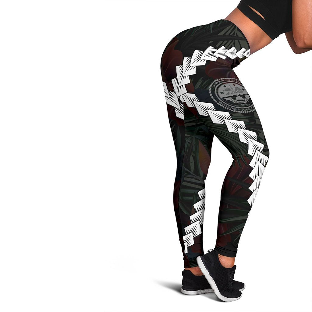 Federated States Of Micronesia Women Legging - Chain Polynesian - Polynesian Pride