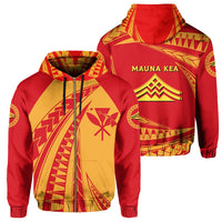 Polynesian Kanaka Mauna Kea Hawaii Zip Hoodie Unisex Yellow - Polynesian Pride