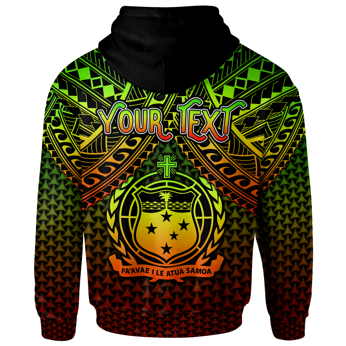 Polynesian Samoa Custom Hoodie Reggae Vintage Polynesian Patterns - Polynesian Pride