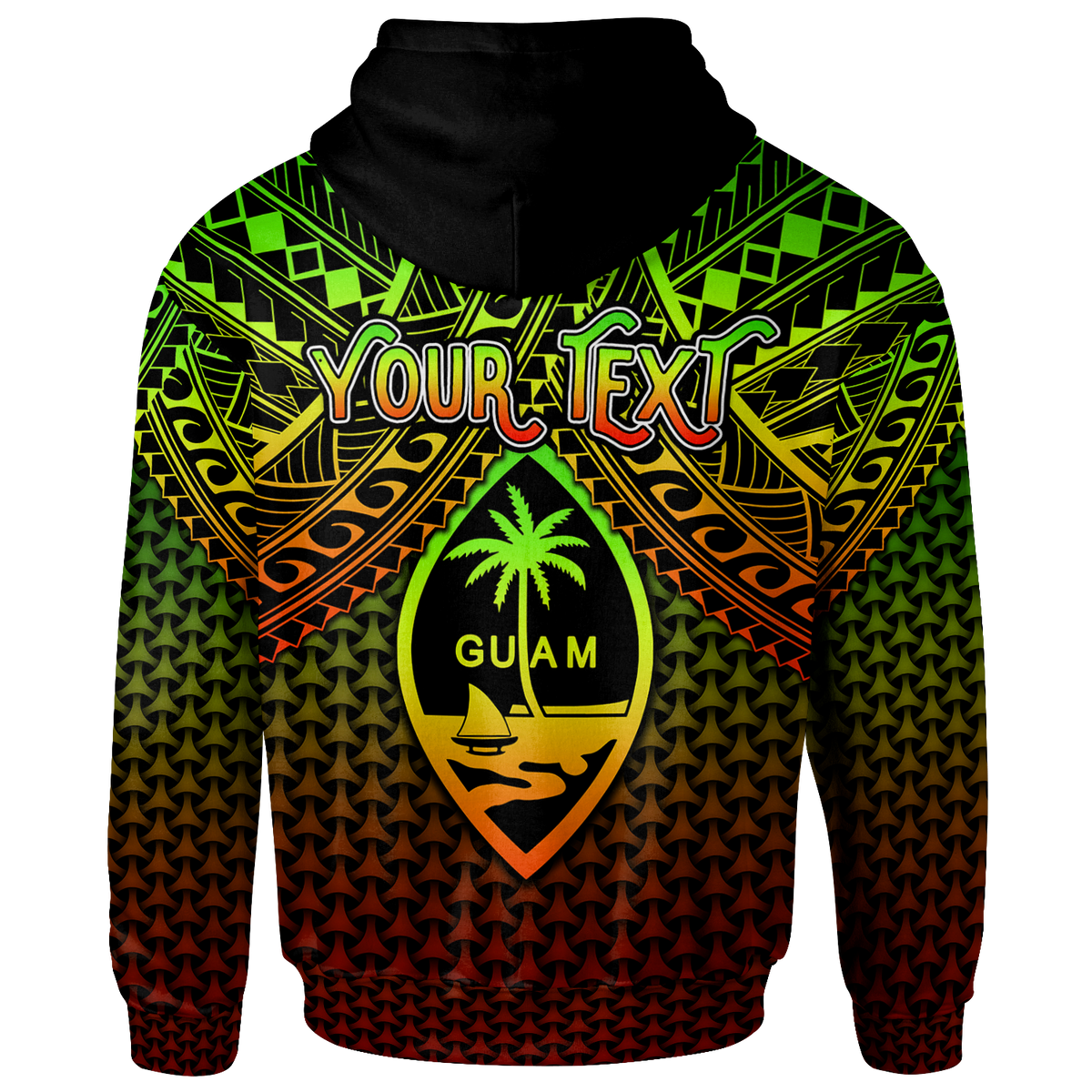 Polynesian Guam Custom Hoodie Reggae Vintage Polynesian Patterns - Polynesian Pride
