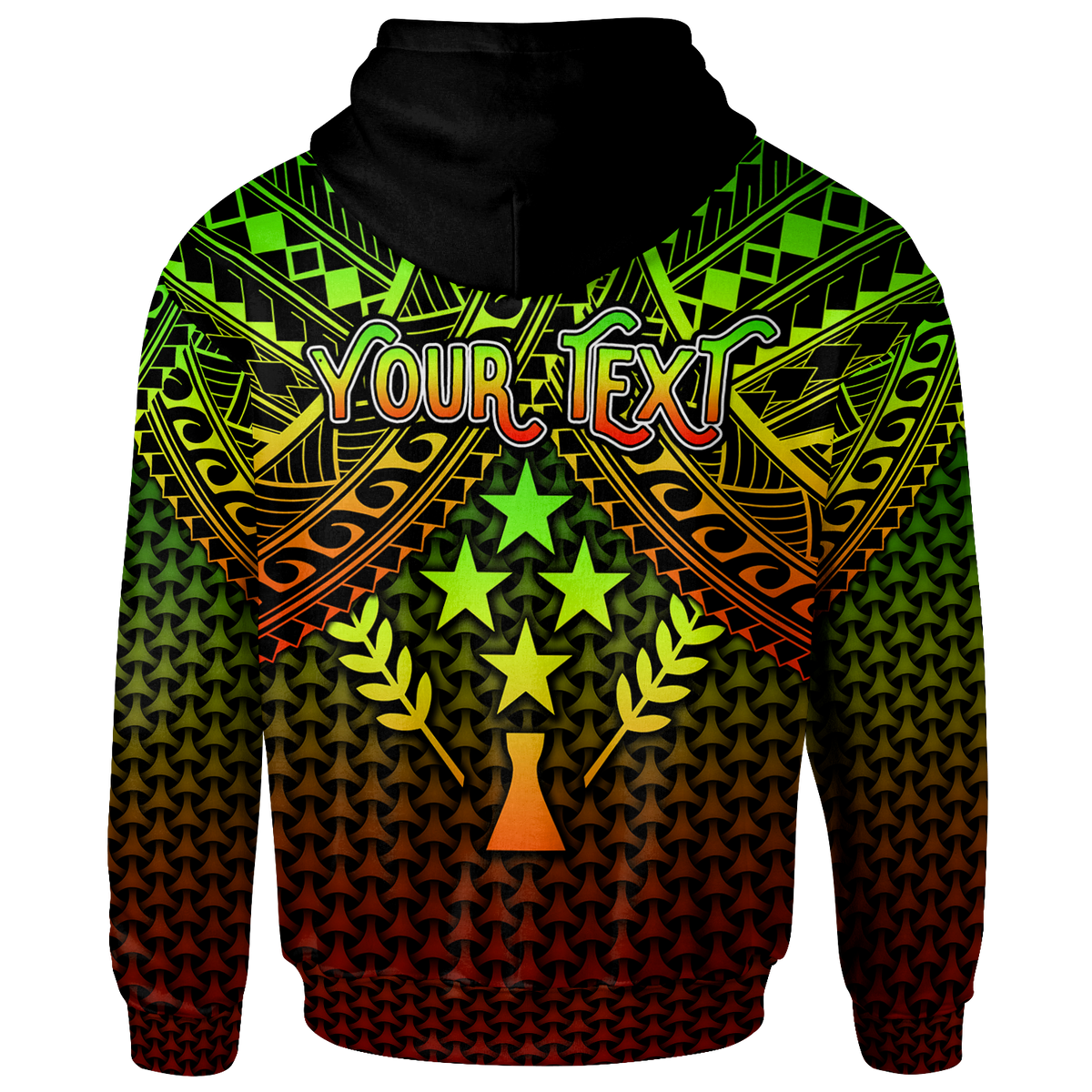 Polynesian Kosrae Custom Hoodie Reggae Vintage Polynesian Patterns - Polynesian Pride