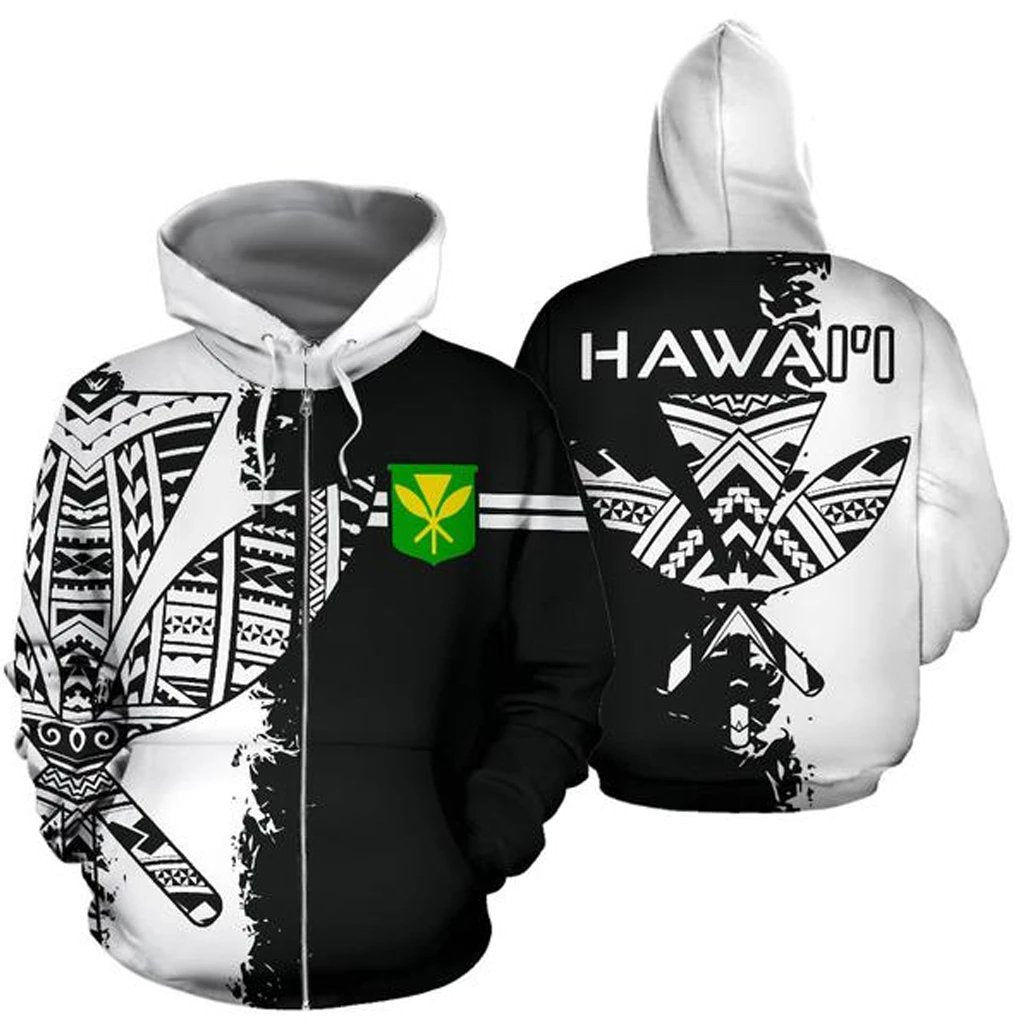 Kanaka Polynesian Sport Zip up Hoodie Mystic Style Unisex Art - Polynesian Pride