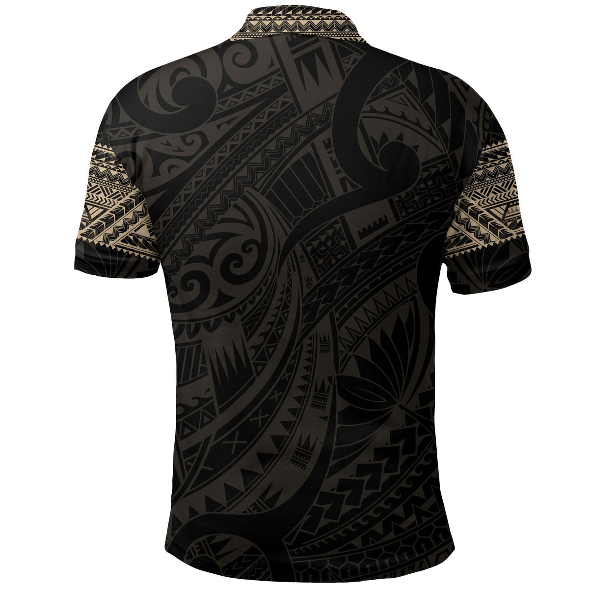 Aotearoa Maori Tattoo Golden Polo T Shirt - Polynesian Pride