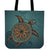 Turtle Flower Pattern Culture Tote Bag Tote Bag One Size Black - Polynesian Pride