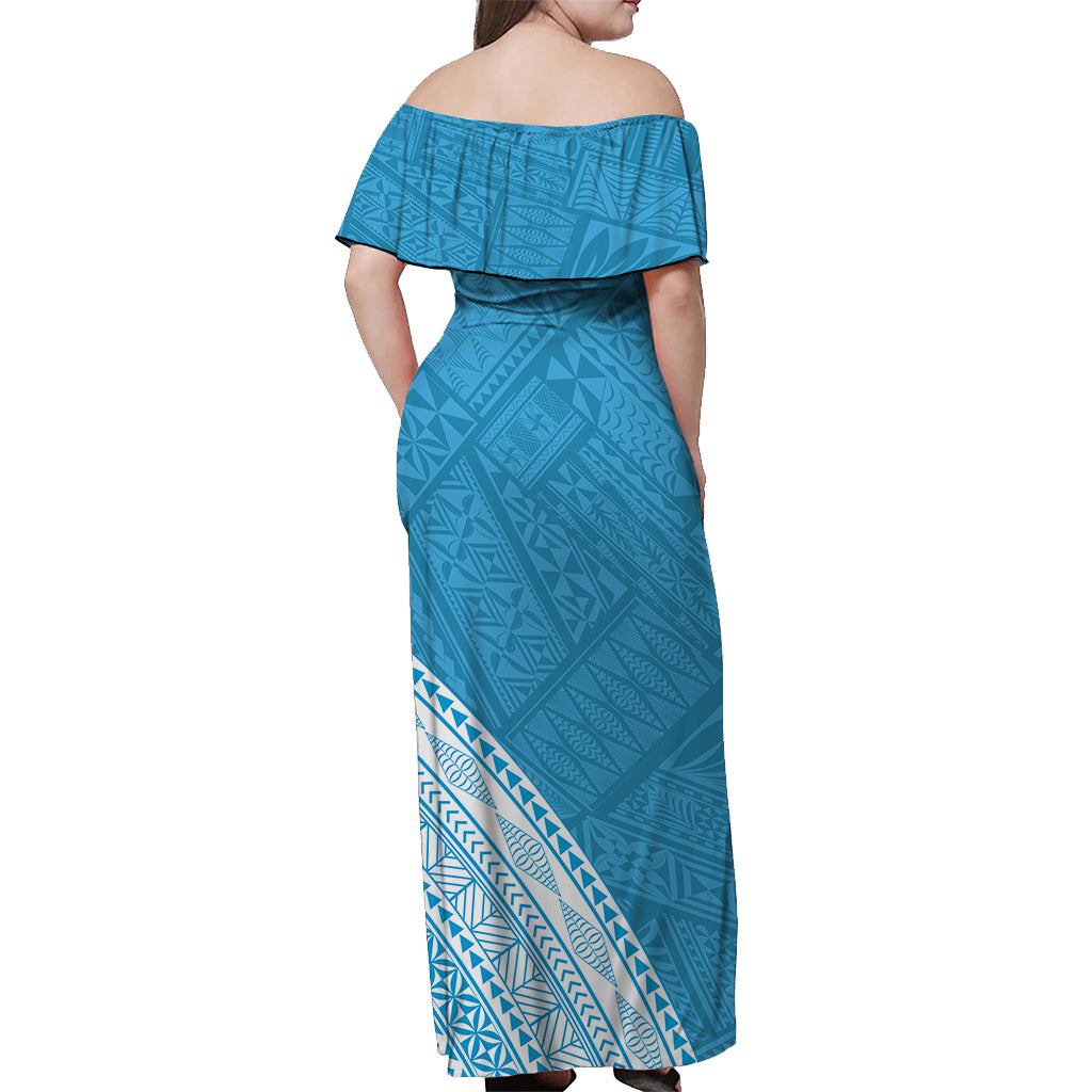 Lavengamalie College Tonga Off Shoulder Long Dress Happy 42nd Anniversary LT13 - Polynesian Pride