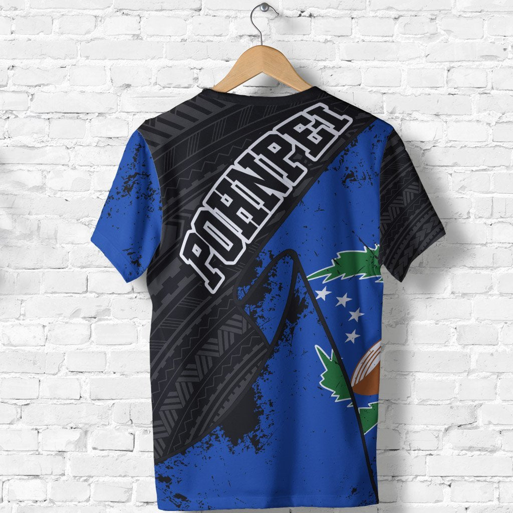 Pohnpei T Shirt Pohnpei Flag Grunge Special - Polynesian Pride
