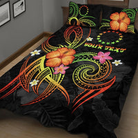 Cook Islands Polynesian Personalised Quilt Bed Set - Legend of Cook Islands (Reggae) Art - Polynesian Pride