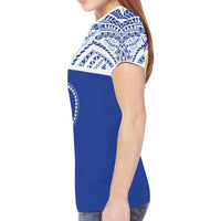 Chuuk States New All Over Print T Shirt Chuuk Love & F S M Seal Blue Version - Polynesian Pride