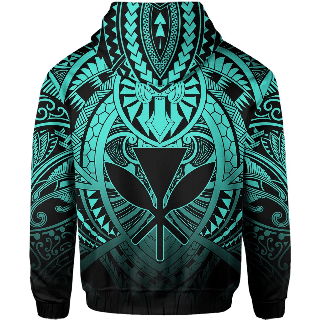 Hawaii Maka Polynesian Kanaka Maoli Hoodie Heaven Style Turquoise - Polynesian Pride