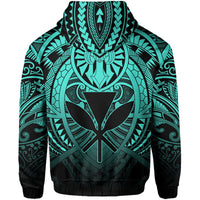 Hawaii Maka Polynesian Kanaka Maoli Hoodie Heaven Style Turquoise - Polynesian Pride