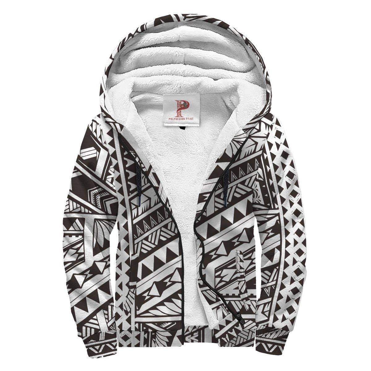 Polynesian Patterns Sherpa Hoodie 04 - Polynesian Pride