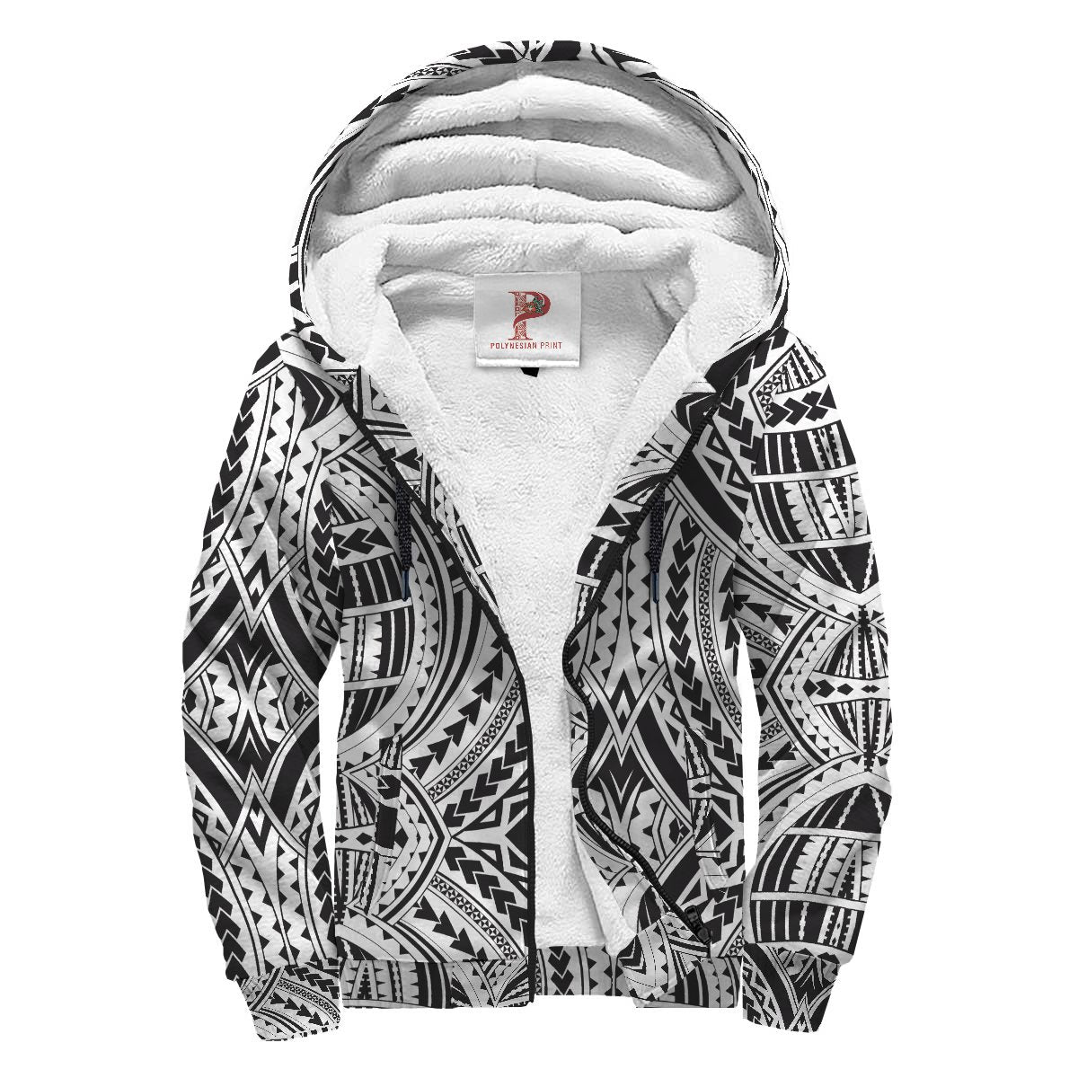Polynesian Patterns Sherpa Hoodie 06 - Polynesian Pride