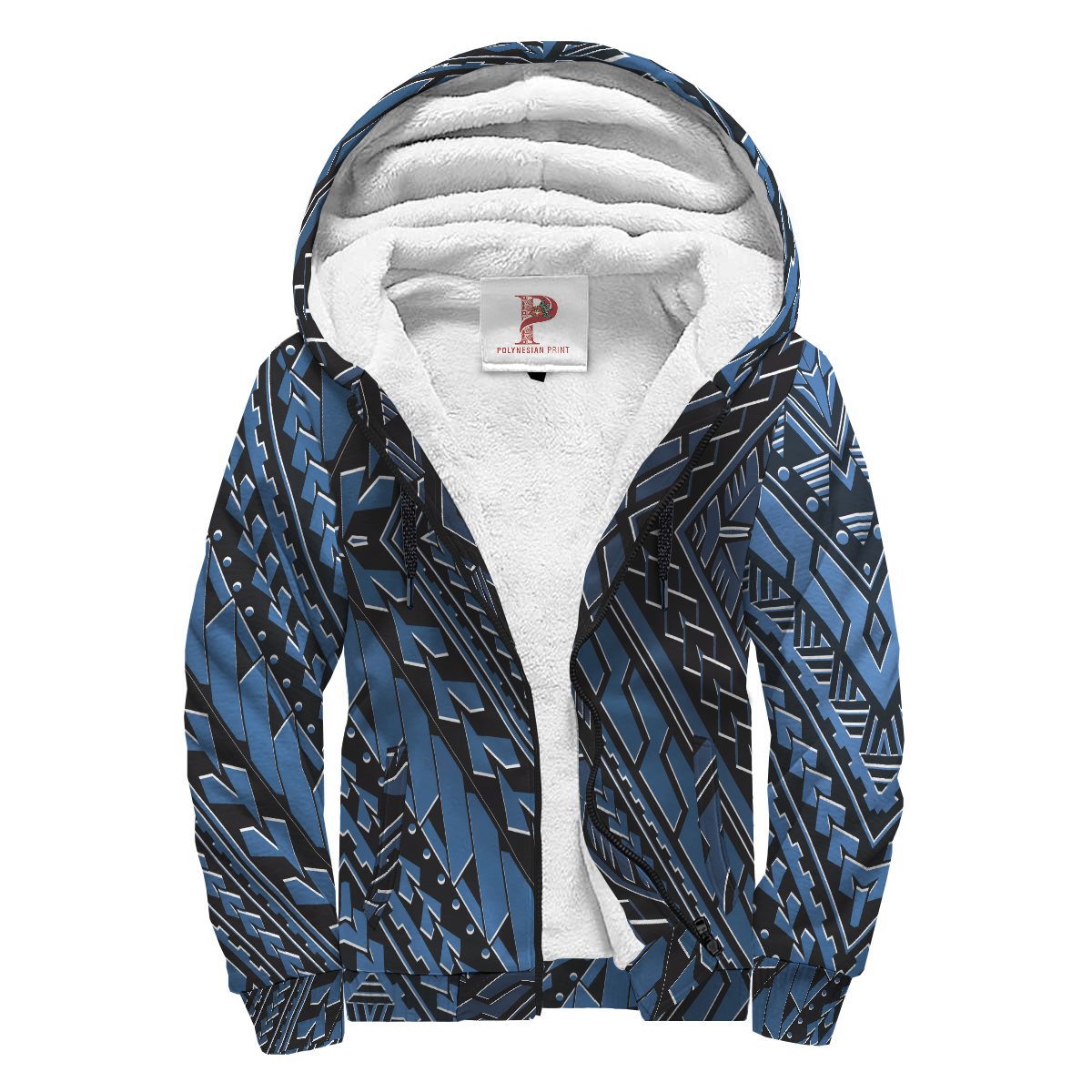 Polynesian Patterns Sherpa Hoodie 08 - Polynesian Pride
