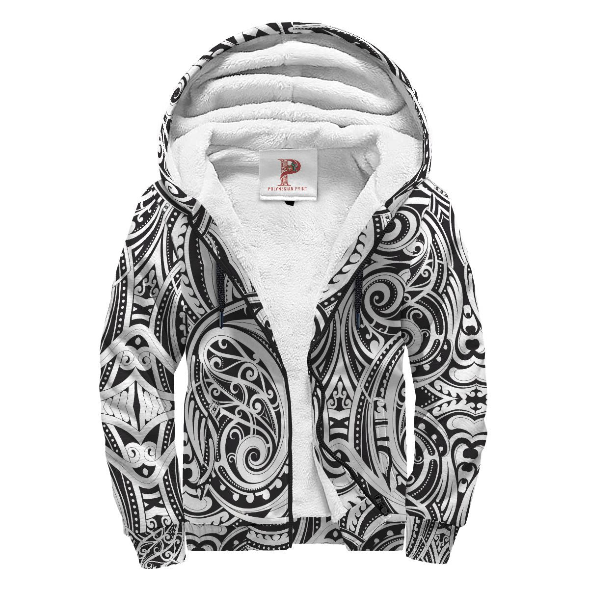 Polynesian Patterns Sherpa Hoodie 09 - Polynesian Pride