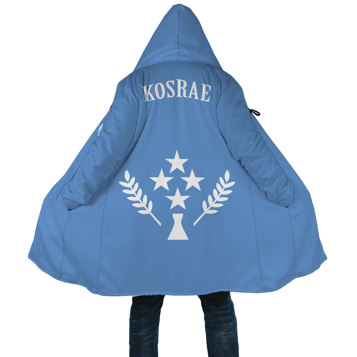 Kosrae All Over Print Cloak A5 Unisex Blue - Polynesian Pride