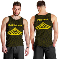 Hawaii Mauna Kea Polynesian Men's Tank Top Yellow Yellow - Polynesian Pride