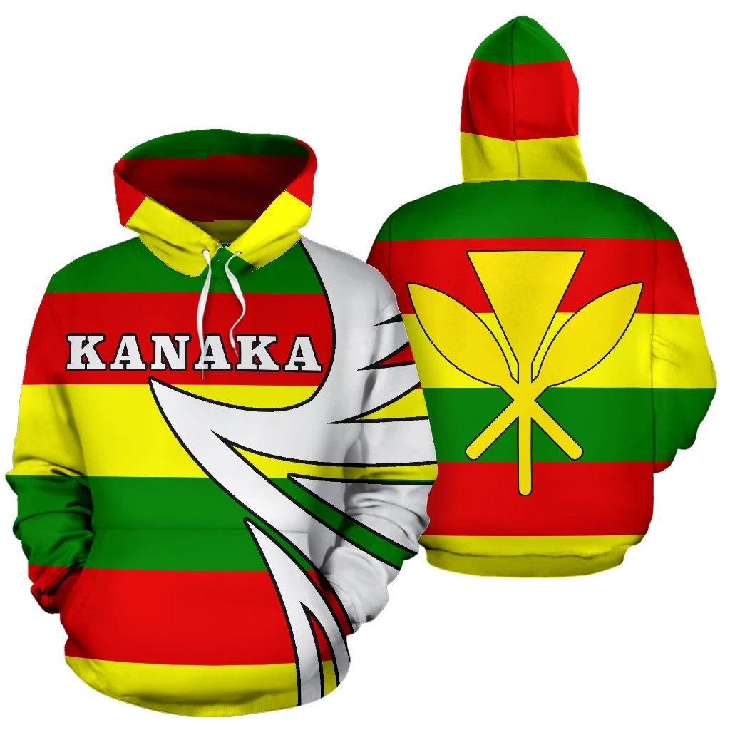 Kanaka Hoodie Warrior Style Unisex White - Polynesian Pride