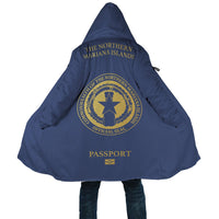 The Northern Mariana Islands All Over Print Cloak - Passport Version Unisex Blue - Gold - Polynesian Pride