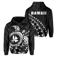 Kanaka Map Hoodie (White) Turtle Style Unisex White - Polynesian Pride