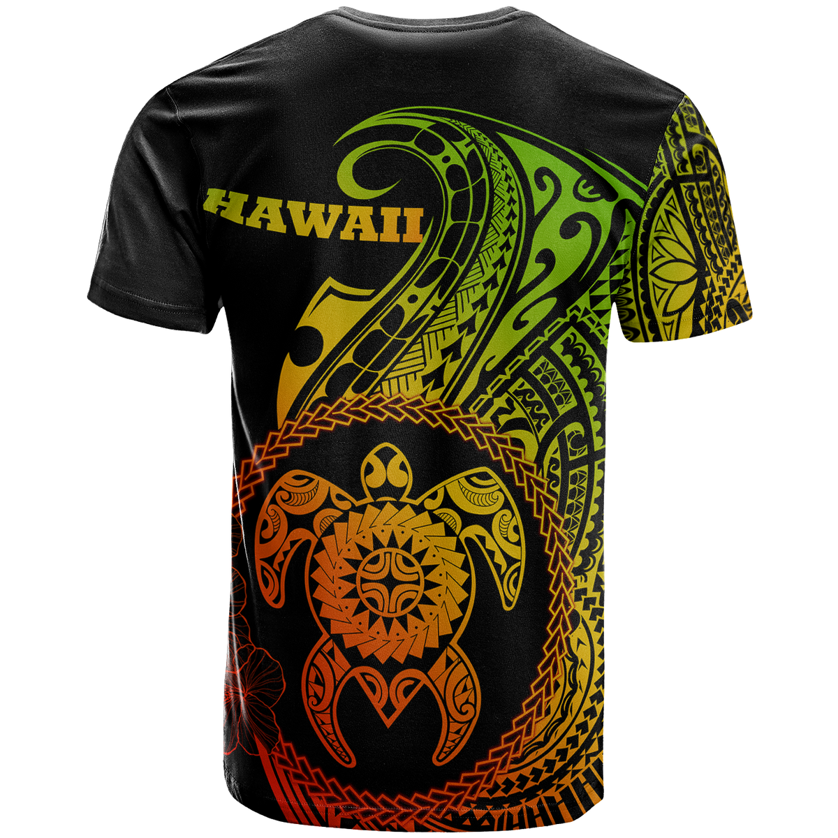 Hawaii Polynesian T Shirt Vintage Polynesian Turtle (Reggae) - Polynesian Pride