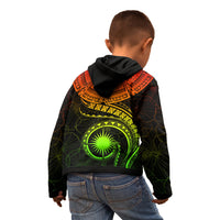 Marshall Islands Polynesian Custom Zip up Hoodie Marshall Islands Waves (Reggae) - Polynesian Pride