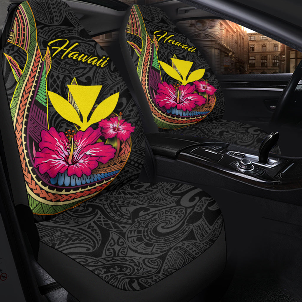 Hawaii Polynesian Fish Hook Hibiscus Car seat Covers - LT12 - Polynesian Pride