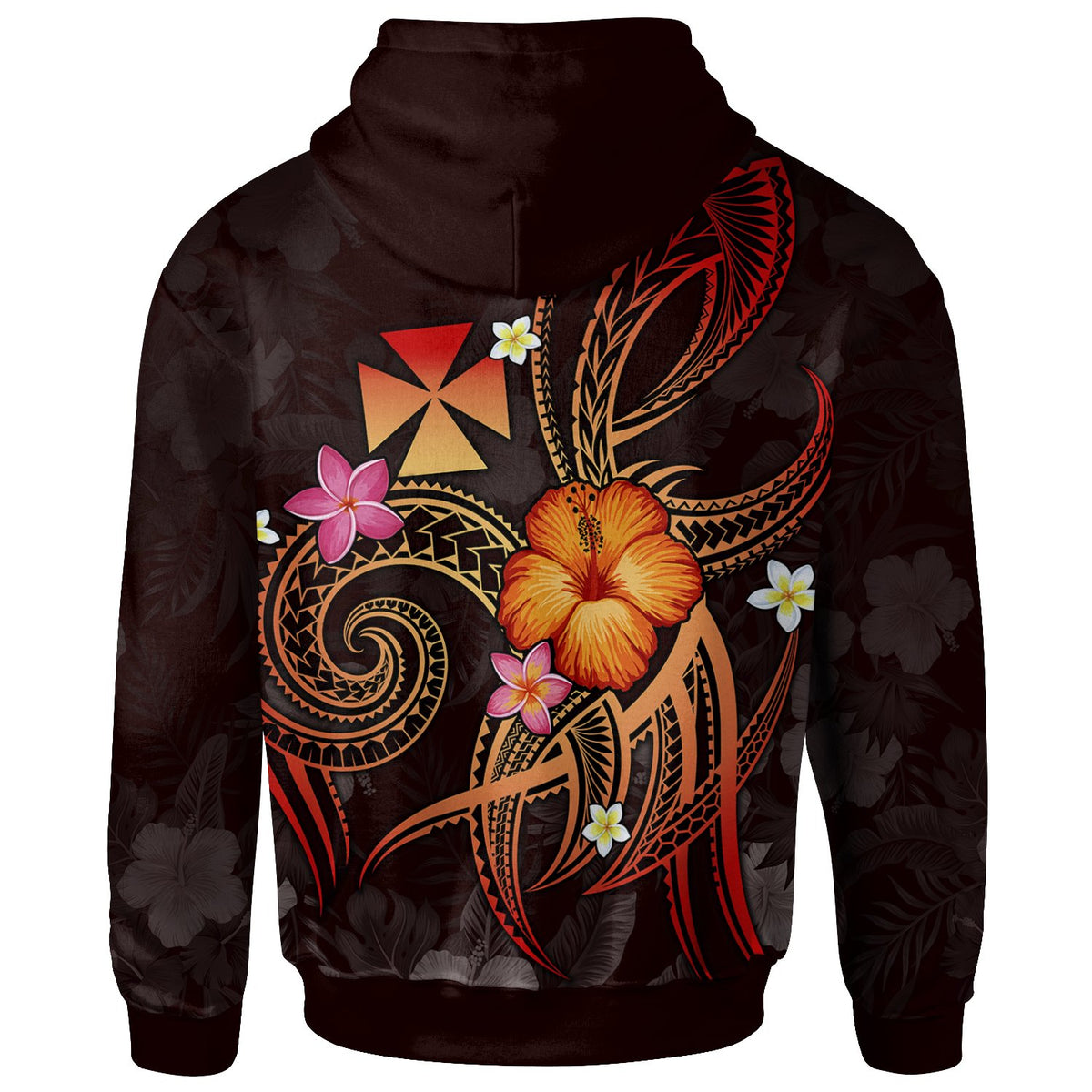 Wallis and Futuna Polynesian Zip up Hoodie Legend of Wallis and Futuna (Red) - Polynesian Pride