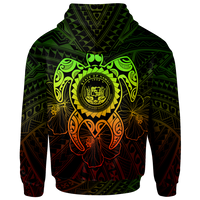Hawaii Polynesian Zip up Hoodie Vintage Polynesian Turtle (Reggae) - Polynesian Pride