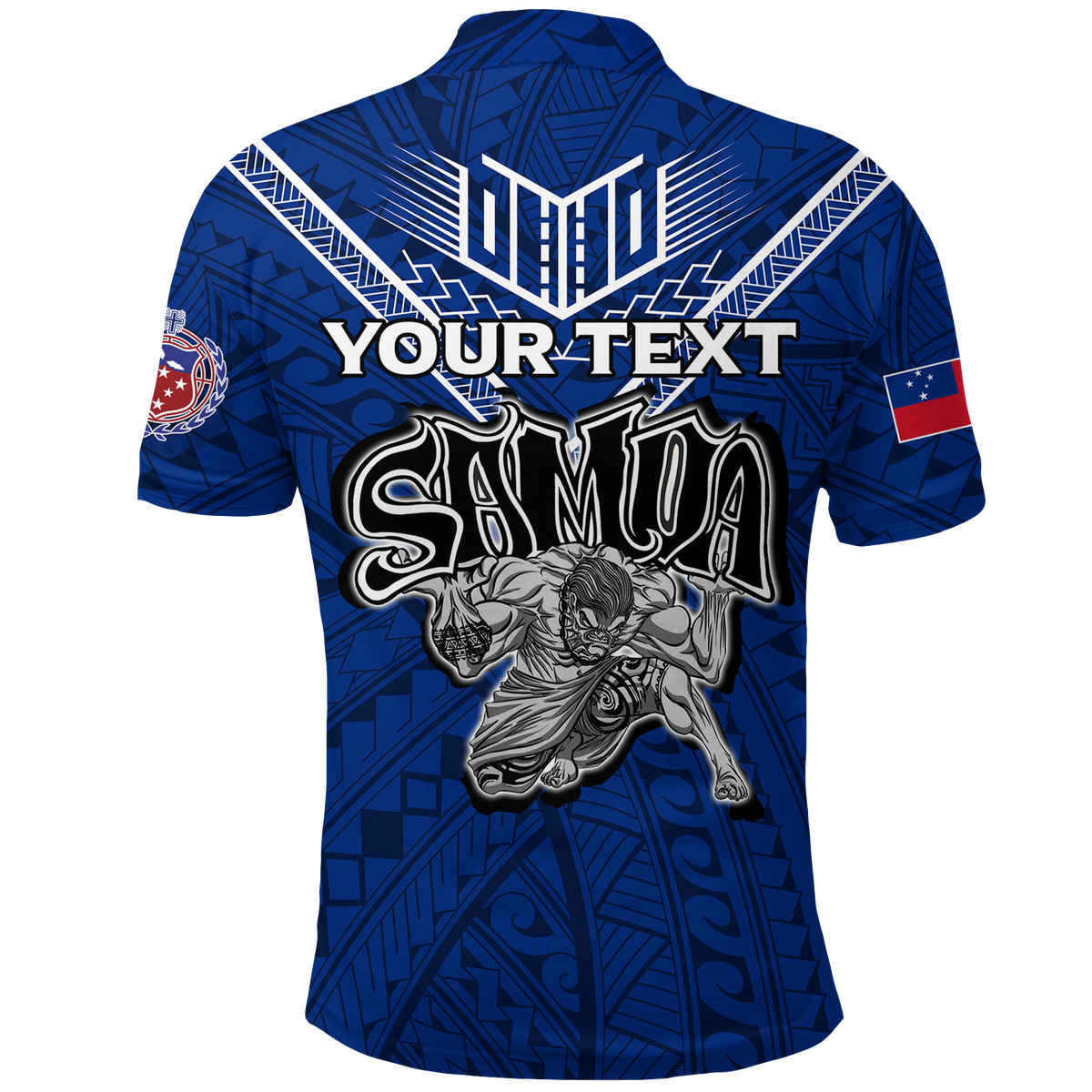 Custom Toa Samoa Rugby Polo Shirt Samoan Warrior Pride LT12 - Polynesian Pride