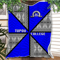 Tonga Tupou College Premium Blanket - Tongan Patterns - LT20 White - Polynesian Pride