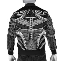 Polynesian FSM Men's Bomber Jacket - Poly Pattern With COA Federated States of Micronesia - Polynesian Pride