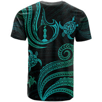 New Caledonia Custom T Shirt Polynesian Turtle With Pattern - Polynesian Pride