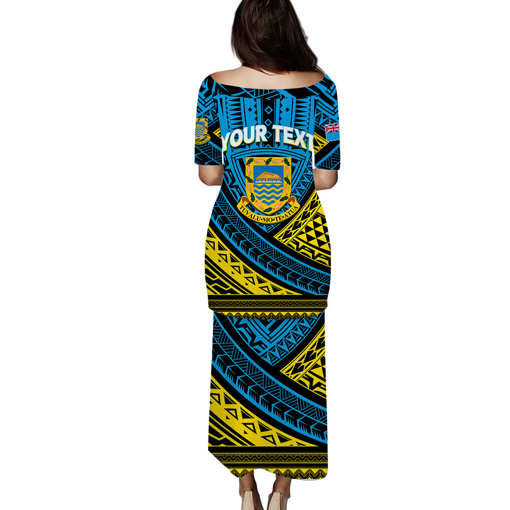 (Custom Personalised) Tuvalu Puletasi Dress 44th Independence Anniversary - Tribal Pattern - LT12 - Polynesian Pride