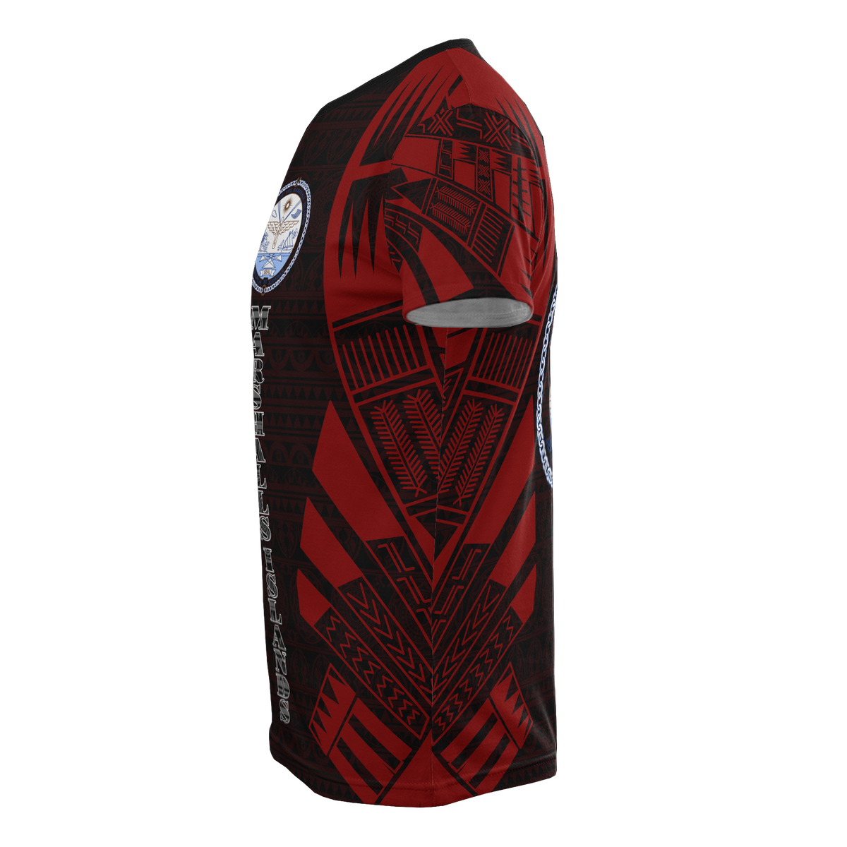 Marshall Islands T Shirt Marshall Islands Seal Polynesian Tattoo Red Style - Polynesian Pride