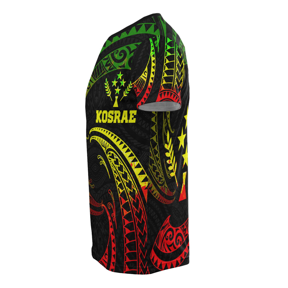 Kosrae Micronesia All Over T Shirt Reggae Tribal Wave - Polynesian Pride