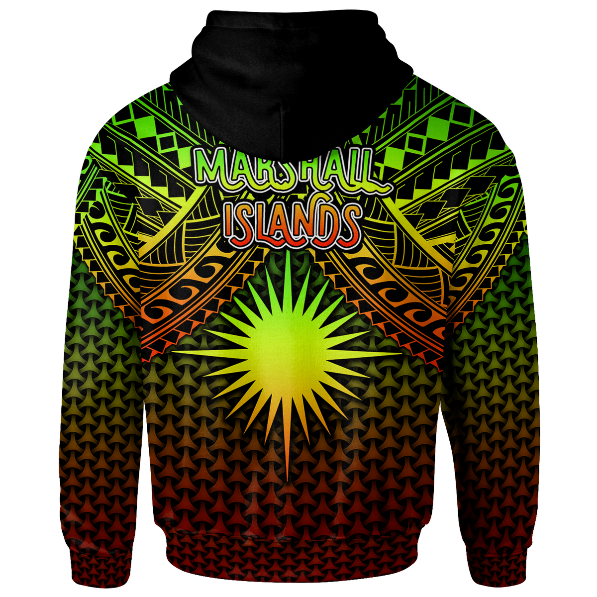 Polynesian Marshall Islands Zip up Hoodie Reggae Vintage Polynesian Patterns - Polynesian Pride