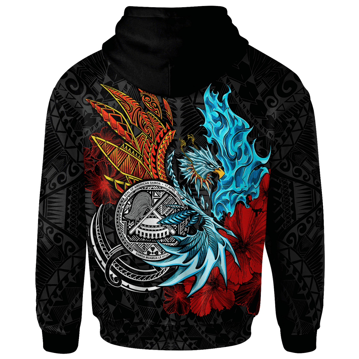 American Samoa Hoodie Polyensian Eagle - Polynesian Pride