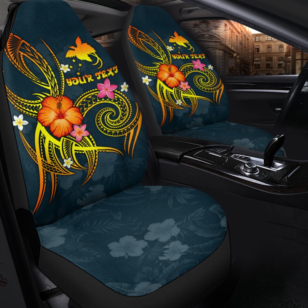 Papua New Guinea Polynesian Car Seat Covers - Legend of Papua New Guinea (Blue) - Polynesian Pride