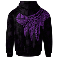 Tahiti Hoodie Polynesian Wings (Purple) - Polynesian Pride