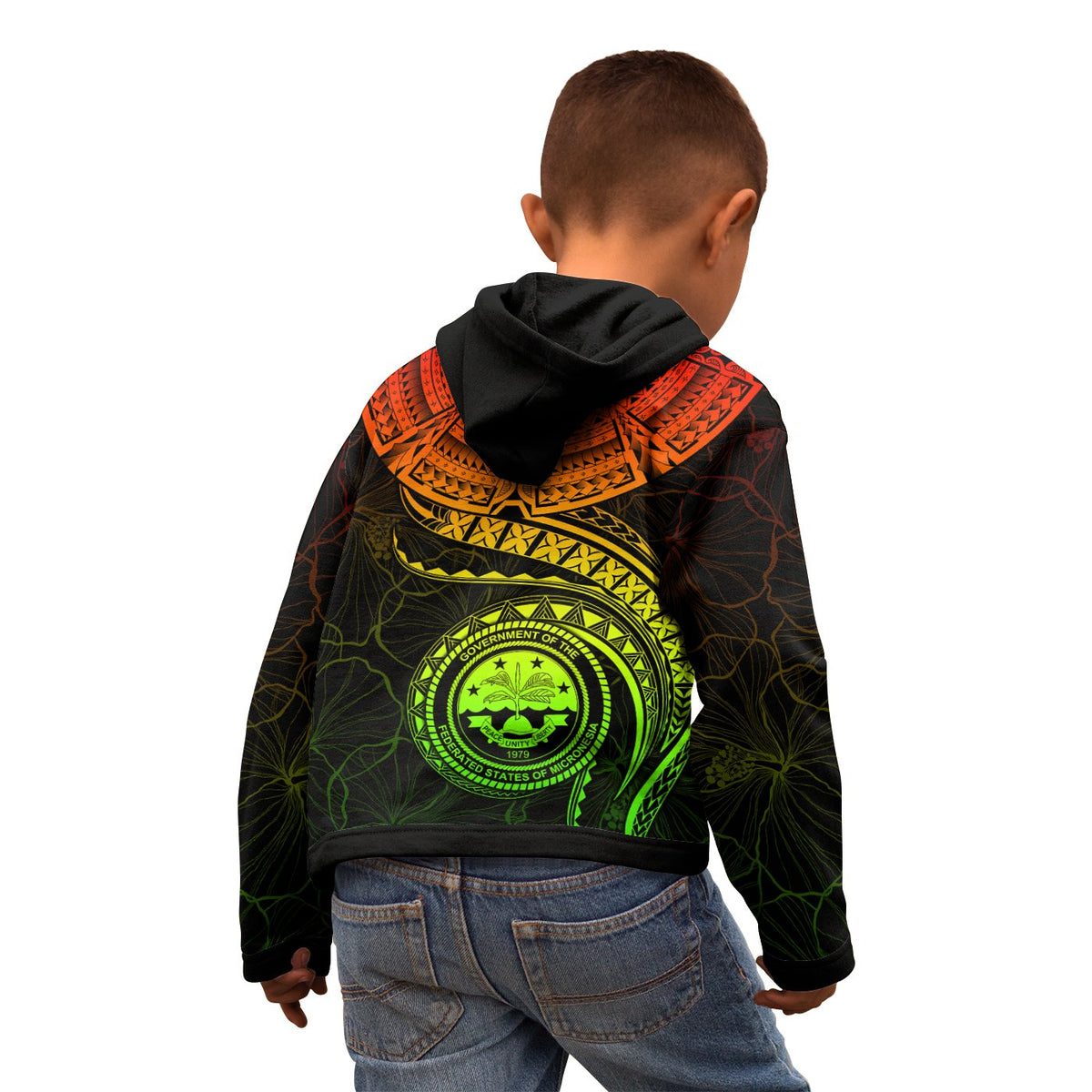 Federated States of Micronesia Polynesian Custom Hoodie FSM Waves (Reggae) - Polynesian Pride