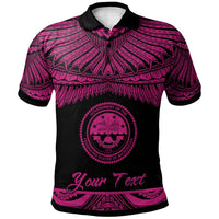 Federated States of Micronesia Custom Polo Shirt Polynesian Tattoo Pink Version Unisex Pink - Polynesian Pride