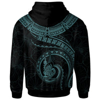 New Caledonia Polynesian Zip up Hoodie New Caledonia Waves (Turquoise) - Polynesian Pride