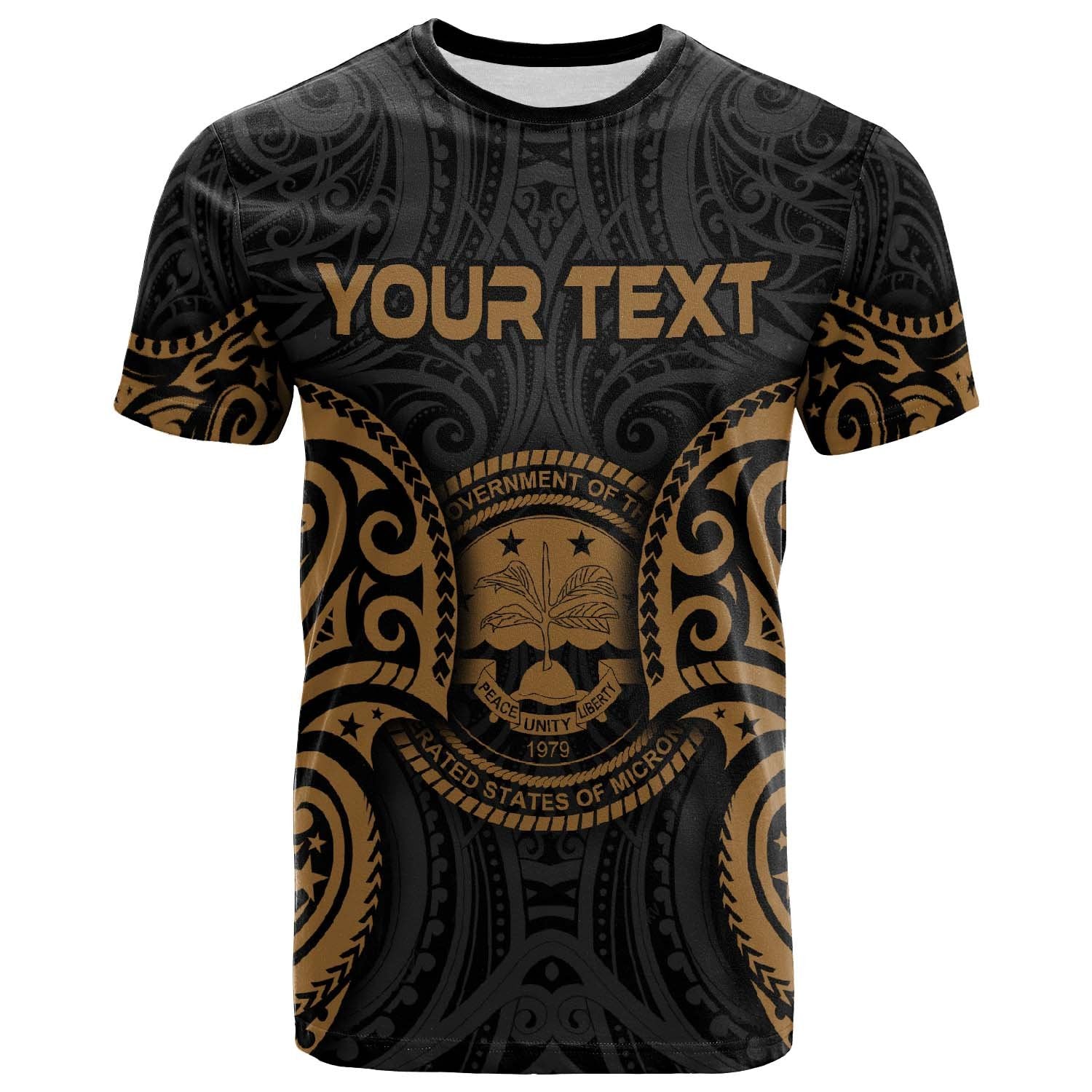 Federated States of Micronesia Custom T Shirt FSM Spirit Gold Unisex Gold - Polynesian Pride