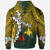 Papua New Guinea Jiwaka Province Polynesian Custom Hoodie Tribal Wave Tattoo - Polynesian Pride