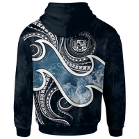 Polynesian Hawaii Zip up Hoodie Ocean Style (Coat of Arms) - Polynesian Pride